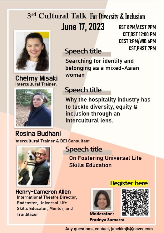 3th Cultural Talk archived speaker poster