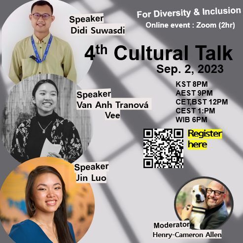 4th Cultural Talk archived speaker poster